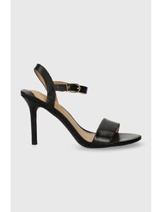 Lauren Ralph Lauren sandale de piele Gwen culoarea negru 802941000000
