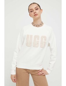 UGG bluză femei, culoarea alb, cu imprimeu 1123718-BKCRM