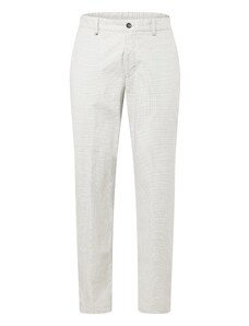 BOSS Pantaloni eleganți 'Perin' gri deschis / alb