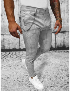 Pantaloni chino bărbaţi gri OZONEE DJ/550172