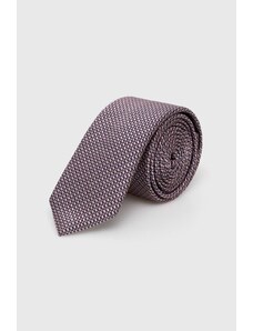 HUGO cravată de mătase culoarea roz 50509054