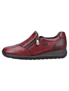 Pantofi dama, Rieker, 44265-35-Bordo, casual, piele naturala, impermeabil, cu talpa joasa, bordo (Marime: 37)