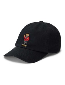 Polo Ralph Lauren șapcă din bumbac pentru copii culoarea negru, cu imprimeu