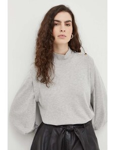 Bruuns Bazaar pulover femei, culoarea gri, light, cu turtleneck