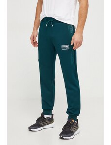 Guess pantaloni de trening culoarea verde, cu imprimeu