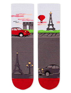 Pirin Hill Sosete bumbac Arty Socks Paris Gri
