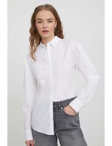 HUGO cămașă femei, culoarea alb, cu guler clasic, regular 50508203