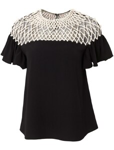 Carolina Herrera faux pearl-detail short-sleeve T-shirt - Black