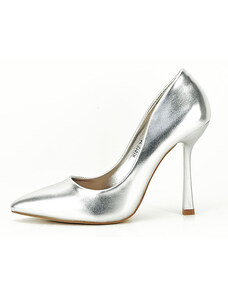 SOFILINE Pantofi argintii cu toc comod H1012