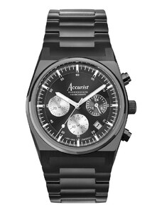 Accurist Origin Stainless Steel Bracelet Chronograph 41mm Watch in black