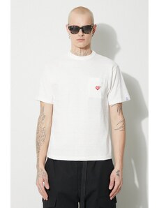 Human Made tricou din bumbac Pocket bărbați, culoarea alb, uni, HM26CS003