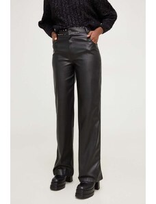 Answear Lab pantaloni femei, culoarea negru, drept, high waist