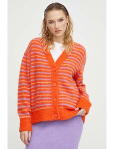 American Vintage cardigan din lana culoarea portocaliu, călduros
