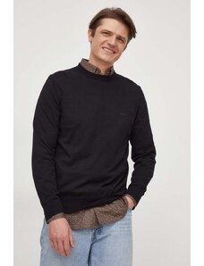 BOSS pulover de bumbac culoarea negru, light 50506023