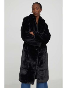 Abercrombie & Fitch palton femei, culoarea negru, de tranzitie