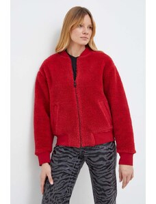 Karl Lagerfeld hanorac din amestec de lana culoarea rosu, neted