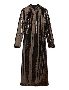 TED BAKER Рокля Brookly Sequin Tube Dress With Long Fitted Sleeve 265512 dk-brown