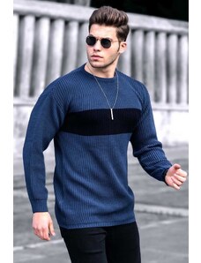 Madmext Men's Indigo Sweater 4698