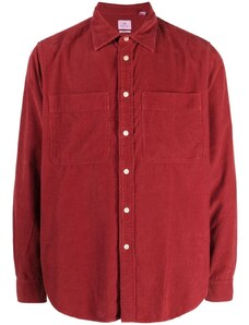 PS Paul Smith corduroy logo-patch cotton shirt - Red