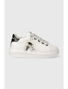 Karl Lagerfeld sneakers din piele KAPRI culoarea alb, KL62576N