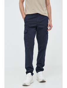 Tommy Hilfiger pantaloni bărbați, culoarea bleumarin, cu fason cargo MW0MW31149