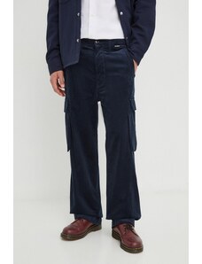 G-Star Raw pantaloni de catifea cord culoarea albastru marin, drept