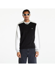 Hanorac pentru bărbați LACOSTE Men's Sweatshirt Black/ Silver Chine-White