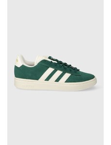 adidas sneakers din piele intoarsă GRAND COURT culoarea verde IE1451