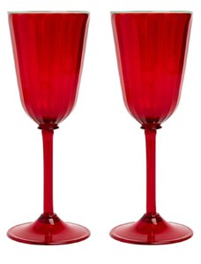 La DoubleJ Rainbow wine glasses (set of 2) - Red