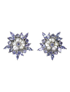 Frumoasa Venetiana Cercei argint perle tanzanit