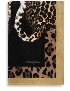 Dolce & Gabbana Leopard cotton beach towel - Black