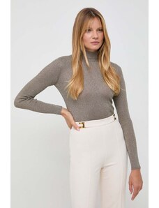 Twinset pulover femei, culoarea gri, light, cu turtleneck