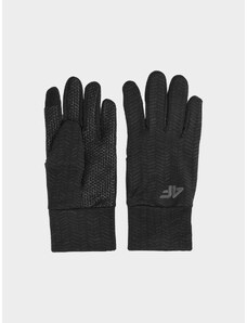 4F Mănuși din tricot Touch Screen unisex - negre - L