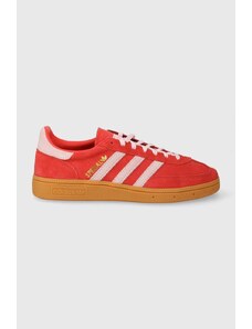 adidas Originals sneakers din piele întoarsă Handball Spezial culoarea roșu, IE5894