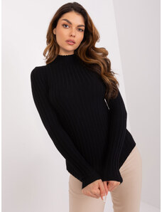 Fashionhunters Black classic turtleneck sweater