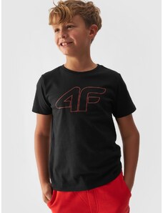 4F Tricou cu imprimeu pentru băieți - negru - 122