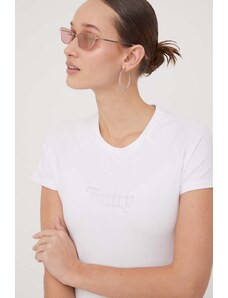Juicy Couture tricou femei, culoarea alb