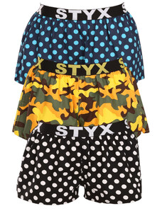 3PACK pantaloni scurți pentru femei Styx art sports cauciuc multicolor (3T15901) L
