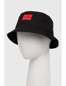 HUGO pălărie din bumbac culoarea negru, bumbac 50496443