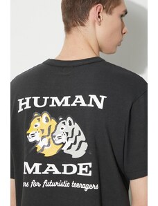 Human Made tricou din bumbac Pocket bărbați, culoarea negru, uni, HM26CS003