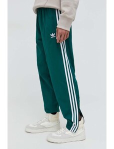 adidas Originals pantaloni de trening Adicolor Woven Firebird Track top culoarea verde, cu imprimeu, IT2497