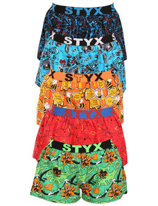 5PACK pantaloni scurți pentru femei Styx art sports cauciuc multicolor (5T1367834) XL