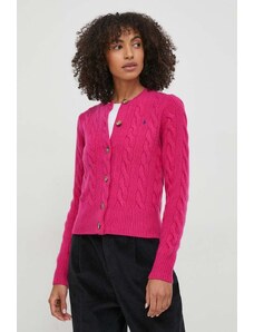 Polo Ralph Lauren cardigan din lână culoarea roz 211910443