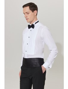 ALTINYILDIZ CLASSICS Men's White Non-iron Slim Fit Slim Fit Shirt with Ankle Collar 100% Cotton Non-iron Shirt.
