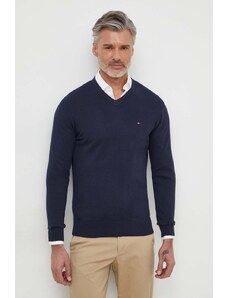 Tommy Hilfiger pulover de bumbac culoarea bleumarin, light MW0MW32022