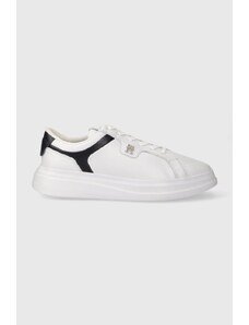 Tommy Hilfiger sneakers din piele POINTY COURT SNEAKER culoarea alb, FW0FW07460
