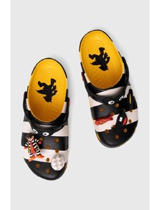 Crocs papuci Crocs x McDonald’s Hamburglar Clog culoarea negru, 209393.BLW