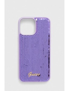 Guess husă pentru telefon iPhone 13 Pro Max 6.7" culoarea violet