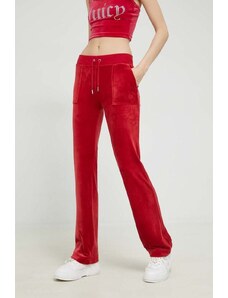 Juicy Couture pantaloni de trening Del Ray femei, culoarea rosu, neted