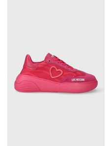 Love Moschino sneakers culoarea roz JA15284G1IJC510A